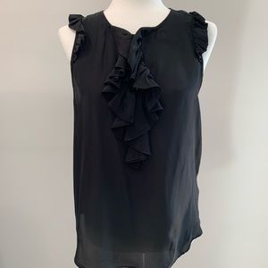 Anthropologie Black Silk Shell